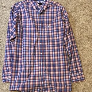 Ariat Pro Series Men's Red and Blue Plaid Button-Down Shirt NWOT